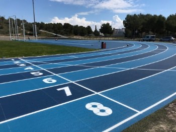 La pista de Atletismo estrena pavimento.