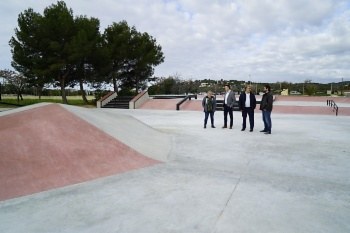 Visita obras de las pistas 'skate' de Galatzó.