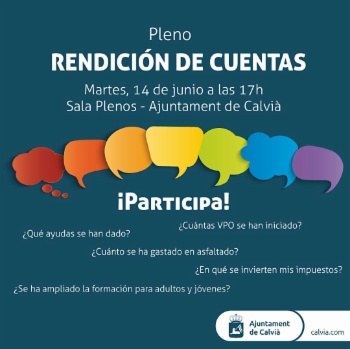 Infórmate para participar en el Pleno.